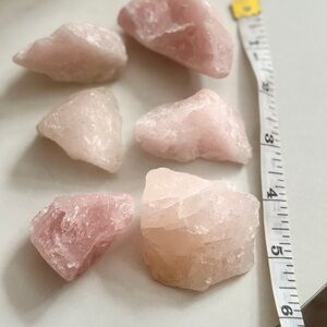 Raw Rose Quartz Crystal Clusters - Soft Pink Stones